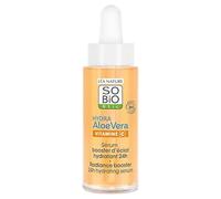 So'Bio Étic | Sérum Facial Con Vitamina C, Aloe Vera BIO, Ácido Hialurónico, Potencia la Hidratación y Luminosidad de tu Piel, 30 ml