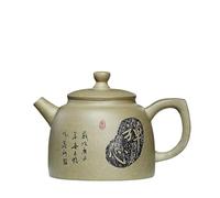 SOBOLON Hervidor de viaje, teteras de arcilla morada retro Yixing de 260 ml, hervidor hecho a mano con barro mineral bruto Zen Pot con filtro Zisha Tea Set tetera verde