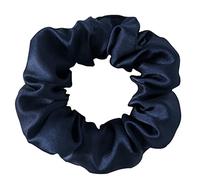 SOBONNY Coletero de pelo de seda, 100 % seda de morera, azul marino, no daña la prevención del encrespamiento, coletero para dormir para mujer, 1 unidad
