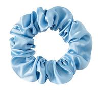SOBONNY Coletero de seda de morera, 100 % seda, no daña la prevención del encrespamiento, coletero para dormir, accesorios para el cabello para mujer (azul claro), 1 unidad