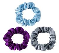 SOBONNY Coleteros grandes de seda para el cabello, 100 % seda de morera, no dañan la prevención del encrespamiento, coletero para dormir y dormir, accesorios para el cabello para mujeres, 3 unidades