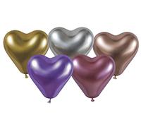 Sobre 100 globos corazón de látex natural Premium Quality CR6 (16 cm), blanco