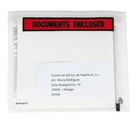 Sobre autoadhesivo q-connect portadocumentos multilingue 125x110 mm sin ventana paquete de 100 unidades