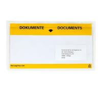 Sobre autoadhesivo q-connect portadocumentos multilingue 225x165 mm ventana transparente paquete de 100 - KF11297