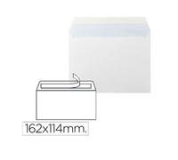 Sobre Mínimo Estandarizado Tira Silicona Blanca 114X162Mm Pack 500 Unidades