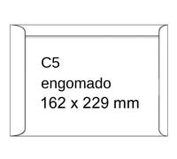 Sobre blanco | 162 x 229 mm | adhesivo | C5 | 500 unidades
