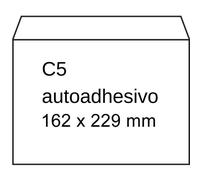Sobre blanco exclusive | 162 x 229 mm | adhesivo | C5 | 100 unidades