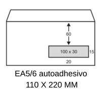 Sobre blanco exclusivo | 110 x 220 mm | adhesivo | EA5/6 | 200 unidades