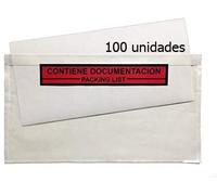 Sobre Contiene Documentación Impreso 235x132mm Color Transparente. 100 UDS.