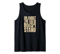 sobre Cristo La Roca Sólida Que Soy, Hombres y Mujeres Cristianos Camiseta sin Mangas