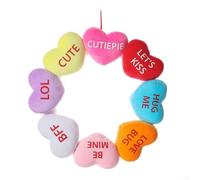 Sobre de amor para el día de San Valentín, corona de 40 cm, adorno colgante romántico con temática de corazón para el hogar y el jardín, adecuado para pared interior o puerta delantera, añade encanto