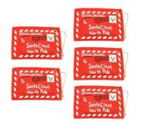 Sobre de la carta a Santa Claus, 5pcs Tarjetas de regalo del titular de dinero de Navidad con sobres para el adorno de árboles de Navidad