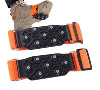 Sobre Hielo para Zapatos 7 Puntas Tracción Grippers Ajustables Flexibles | Botas Hielo Crampones Mujer Caminata Jogging Senderismo Escalada Alpinismo Invierno Pesca Outdoor