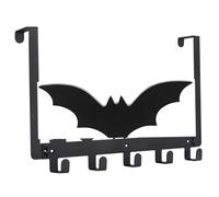 Sobre la puerta ganchos decoración de pared de murciélago estantes góticos de Halloween sobre la percha de la puerta con 5 g