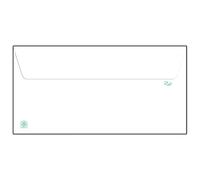 Sobre liderpapel blanco 115x225 mm solapa tira de silicona papel reciclado 90 gr caja de 500 unidades