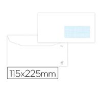 Sobre Blanco 115X225 mm Ventana Derecha Solapa Almidonada Papel Offset 80 Gr (500 Unidades)