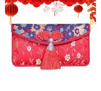 Sobre Rojo | Bolsas Decorativas De Hoja Dorada,Sobres Chinos Rojos Con Flecos - Para Adultos Mayores Reunión Familiar Fiestas Cumpleaños Fiesta De Primavera