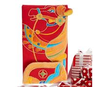 Sobre Rojo Para El Año Nuevo | Paquete de Dinero de Tela Bordada para el 2026 - Carteras Y Bolsillos Rojos Para El Año Nuevo - Para Adultos, Familia, Amigos, Mamá, Papá Y Niños