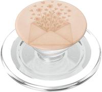 Sobre romántico con corazones y flores vintage femenino PopSockets PopGrip para MagSafe