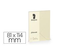 Sobre Rossler Coloretti C7 Color Crema 81X114 Mm Pack De 5 Unidades