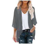 Sobrecamisa Mujer Verano Cárdigan Frontal Abierto Cortacárdigan Elegante Chaqueta de Punto Abierta Cárdigan de Punto Chaqueta de Verano Ligera