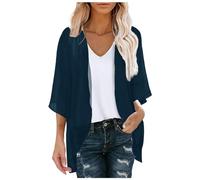 Sobrecamisa Mujer Verano Cárdigan Frontal Abierto Cortacárdigan Elegante Chaqueta de Punto Abierta Cárdigan de Punto Chaqueta de Verano Ligera