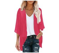 Sobrecamisa Mujer Verano Cárdigan Frontal Abierto Cortacárdigan Elegante Chaqueta de Punto Abierta Cárdigan de Punto Chaqueta de Verano Ligera