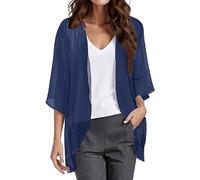 Sobrecamisa Mujer Verano Chaqueta de Verano Ligera Cárdigan de Entretiempo para Primavera Y Otoño Chaqueta de Punto Abierta Cárdigan Frontal Abierto Cortacárdigan Elegante