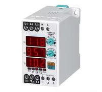 Sobrecarga digital para relé TRM-03/12/25 220V con manual para reinicio semiautomático, corriente ajustable 0.1-25A, dispositivo de protección del motor de montaje en riel DIN para paneles de control