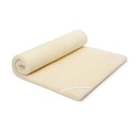 Sobrecolchon 120x200cm de Lana Virgen Natural - Mattress Topper Colchon Confort Ergonómico - Cubre Colchon para un Sueño Tranquilo y reparador - Lavable, Termorregulador y Suave con la Piel
