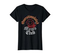 Sobreestimulado Moms Club Derretir Sonrisa Cara Alternativa Gótica Camiseta gráfica económica, Mujer, Negro, XS