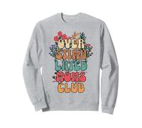 Sobreestimulado Moms Club Divertido Retro Introvertido Floral Sudadera