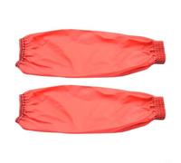 Sobremangas protectoras para cocina e industrial, guantes de poliuretano impermeables con puños elásticos de muñeca a codo, fundas de brazo a prueba de aceite (rojo)