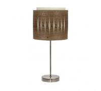 Sobremesa 1luz modelo alexandra pequeña cuero/madera oscura fabrilamp