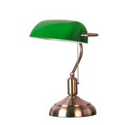 Sobremesa Abogado 1xe27 Cuero/verde 38x26x18 Cm