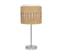 Sobremesa alexandra color niquel/madera clara modelo fabrilamp