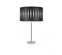 Sobremesa alto alexandra 1xe27 cromo/madera negra 61x30x30 cm