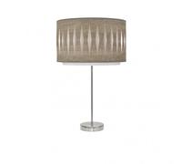 Sobremesa alto alexandra 1xe27 niquel/madera gris 61x30x30 cm