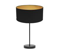 Sobremesa alto anuska 1xe27 negro/negro-oro 62x30x30 cm