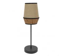 Sobremesa alto campana 1xe27 saco/marron 74x25x25 cm