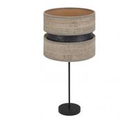 Sobremesa alto colet 1xe27 negro/madera gris 61x30x30 cm