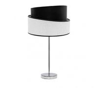 Sobremesa alto hara 1xe27 cromo/blanco-negro 66x35x35 cm