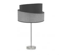 Sobremesa alto hara 1xe27 niquel/gris 66x35x35 cm