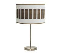 Sobremesa alto ivanna 1xe27 cuero/blanco-madera oscura 62x30x30 cm
