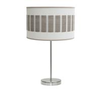 Sobremesa alto ivanna 1xe27 niquel/blanco-madera gris 62x30x30 cm