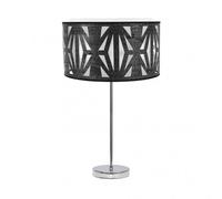 Sobremesa alto katerina 1xe27 cromo/madera negra 61x30x30 cm