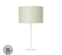 Sobremesa alto moda 1xe27 blanco/cañizo blanco 63x30x30 cm