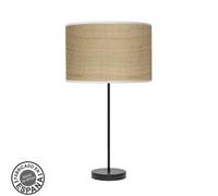 Sobremesa alto moda 1xe27 negro/cañizo claro 63x30x30 cm