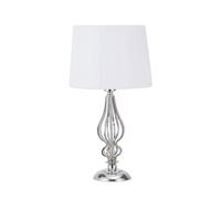 Sobremesa Cebrano 1xe27 Cromo C/pant Blanca 30x30x55 Cm