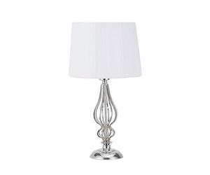 Sobremesa Cebrano 1xe27 Cromo C/pant Blanca 30x30x55 Cm
